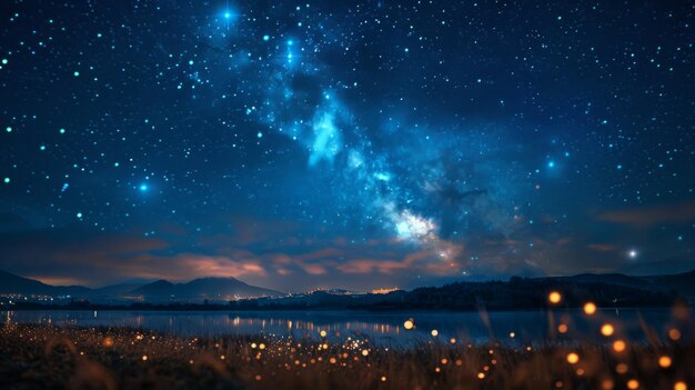 Un cielo nocturno estrellado con constelaciones que han sido observadas durante siglos reflejando el