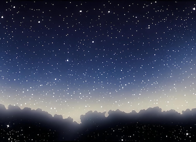 Cielo nocturno con estrellas Ilustración