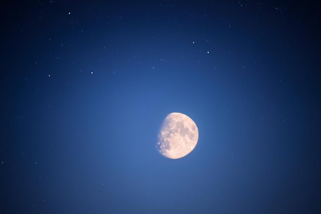 Foto cielo nocturno con fondo de luz de luna