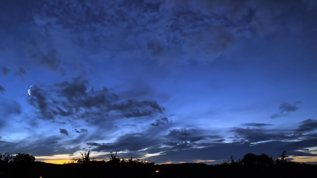 cielo nocturno paisaje de puesta de sol fondo de la naturaleza