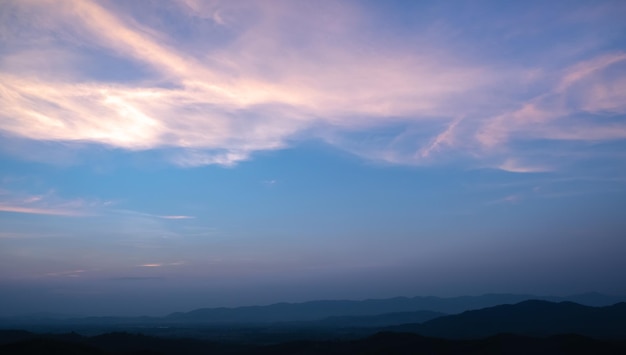 Cielo y nubes al atardecer