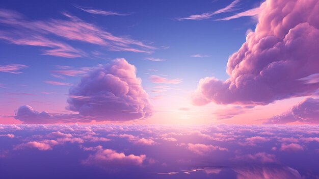 cielo y nubes. ilustración 3d