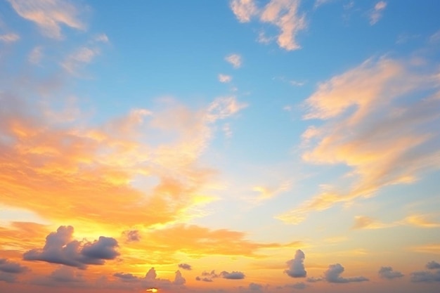 Cielo de nubes de sol durante el fondo de la mañana