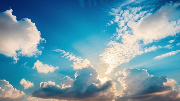 Foto cielo con nubes y sol