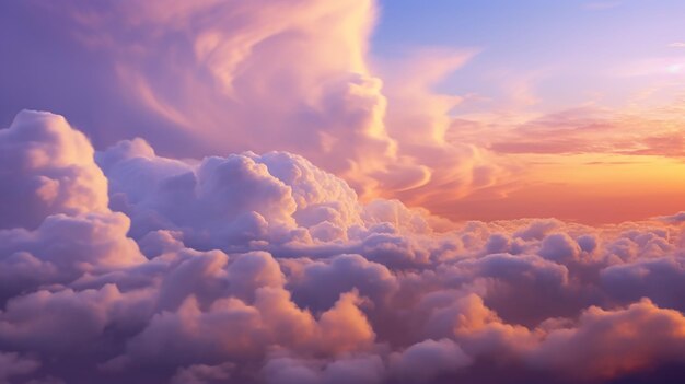 El cielo con nubes soñadoras