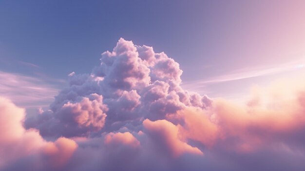 Foto el cielo con nubes soñadoras