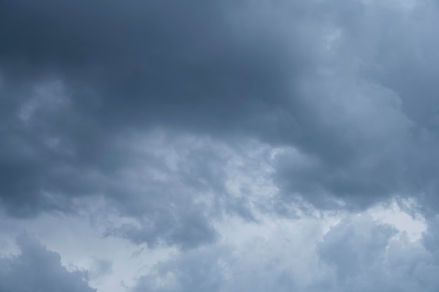 Foto cielo nublado antes de lluvia o huracán