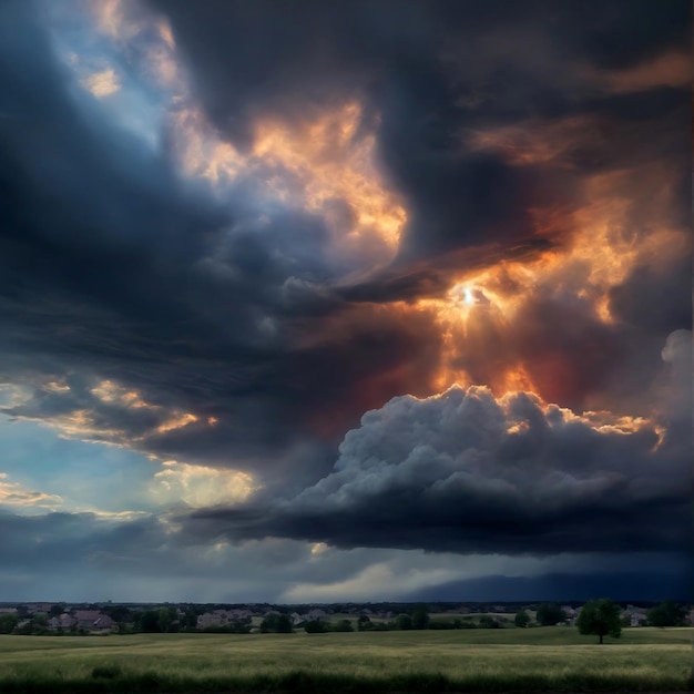 Cielo nublado dramático