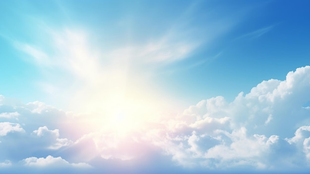 Foto cielo nublado y la luz de dios