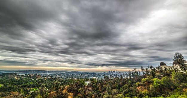 Foto cielo nublado sobre los ángeles california