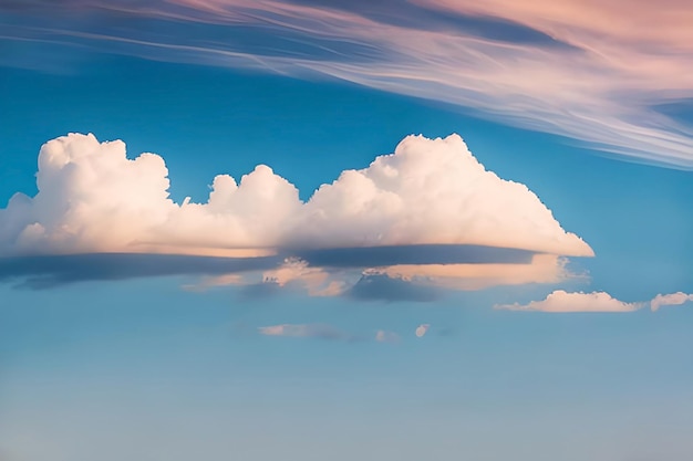 el cielo nublado