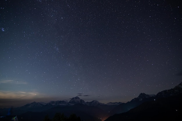 Cielo de paisaje nocturno