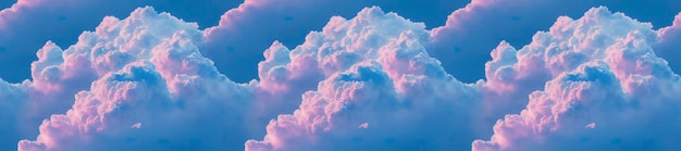 Cielo panorámico con nubes increíbles cielo azul con nubes