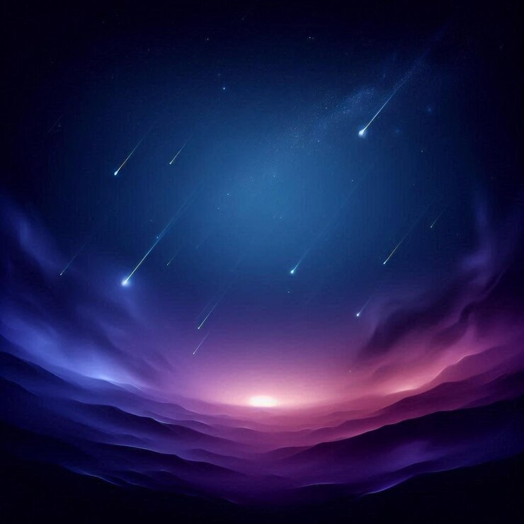 un cielo púrpura con estrellas y un fondo púrpura