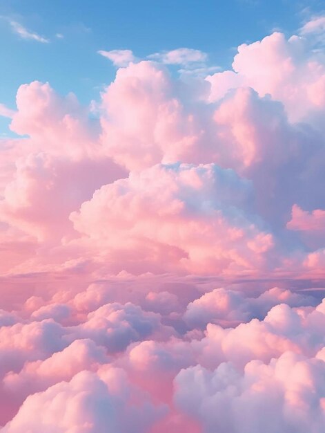 un cielo rosa y azul con una nube rosa y púrpura