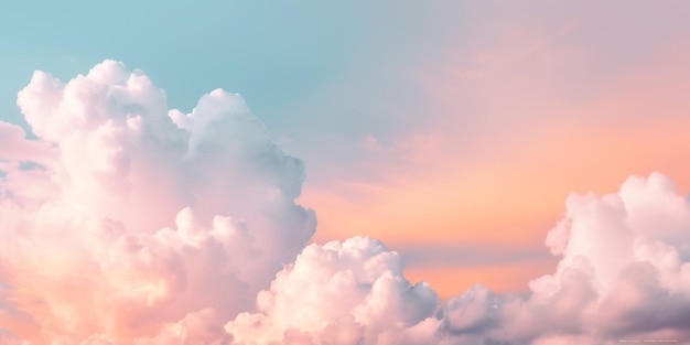 Un cielo rosa con nubes y un cielo azul con un cielo rosa y azul.