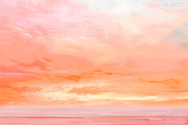 un cielo rosado con una puesta de sol rosada y naranja