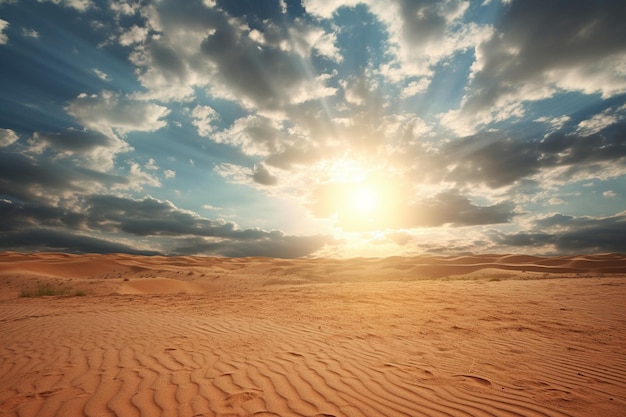 El cielo sobre las dunas del desierto