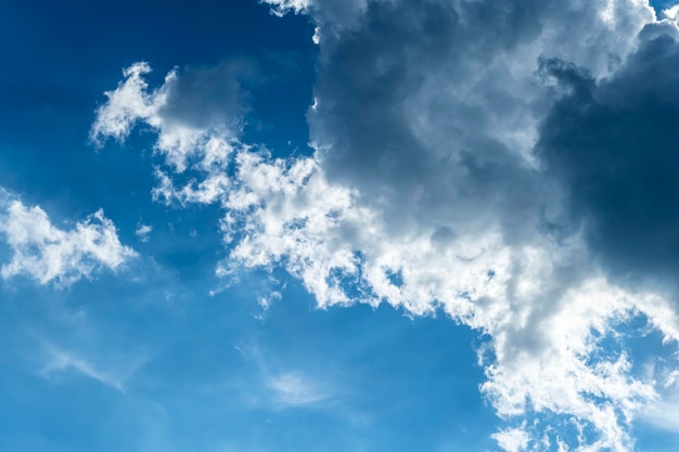 cielo soleado y nublado. hermoso cielo en un día soleado