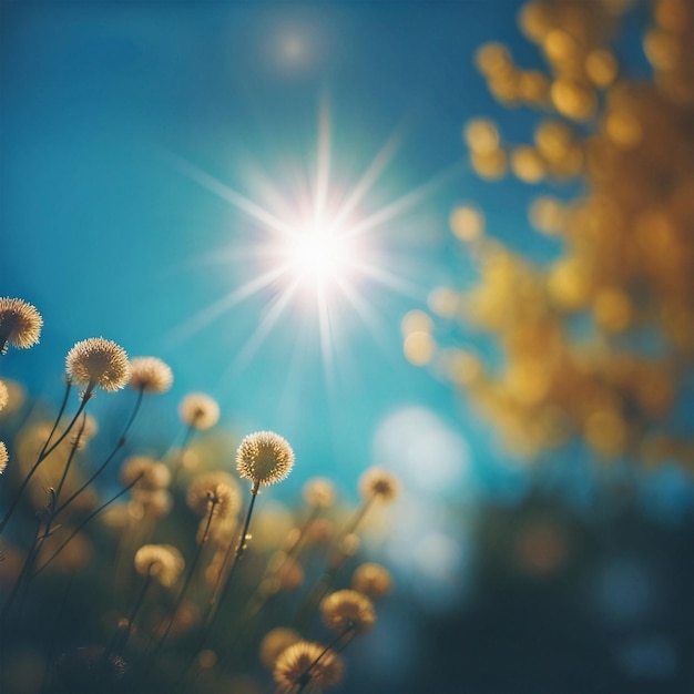 El cielo tiene la luz del sol el cielo es azul