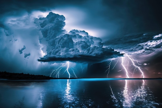 Cielos azules sombríos y tormentas eléctricas La metáfora puede referirse a muchas cosas diferentes