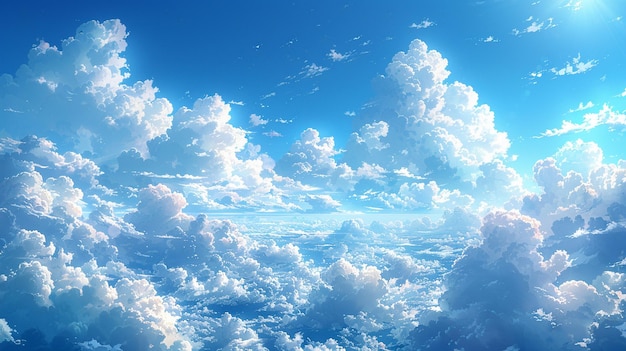 Foto cielos despejados con algunas nubes esparcidas
