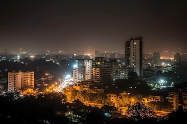 Cielos nocturnos de Bangalore CityScape