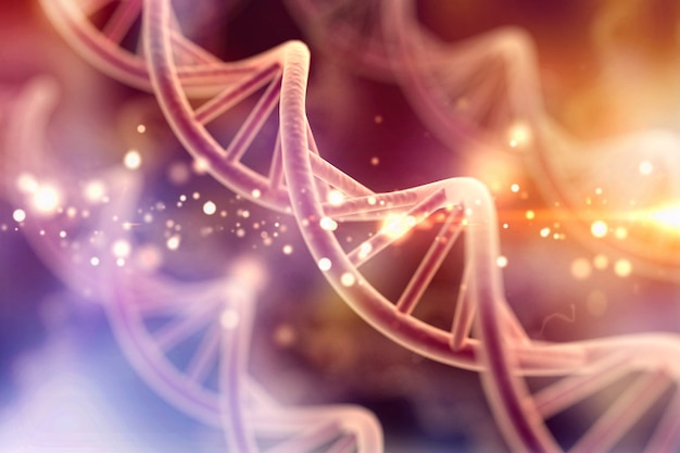 Ciencia Biotecnología Ilustración de ADN e ilustración abstracta
