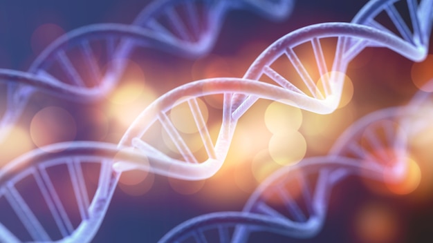 Ciencia Biotecnología Ilustración de ADN e ilustración abstracta