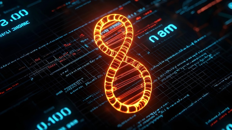 Foto ciencia del código digital del adn