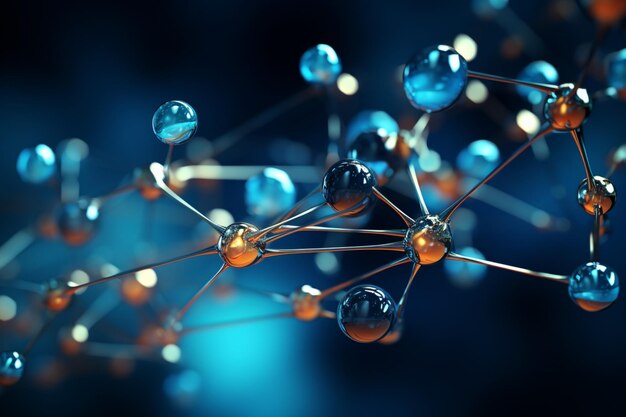 Ciencia Estructura Molecular Fondo con el concepto médico de la molécula atómica.