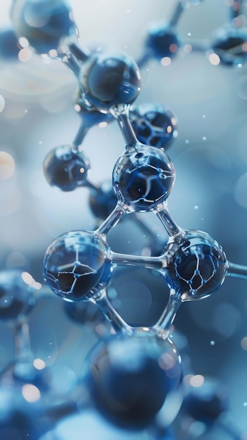 Ciencia de materiales resumen plantilla para la presentación rejilla de cristal y células generadas por IA