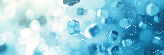 Ciencia médica cúbica abstracta y tecnología digital fondo generado por IA