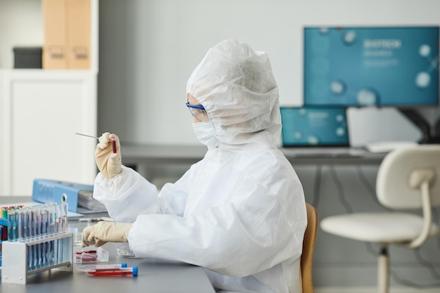 Foto científico en laboratorio médico