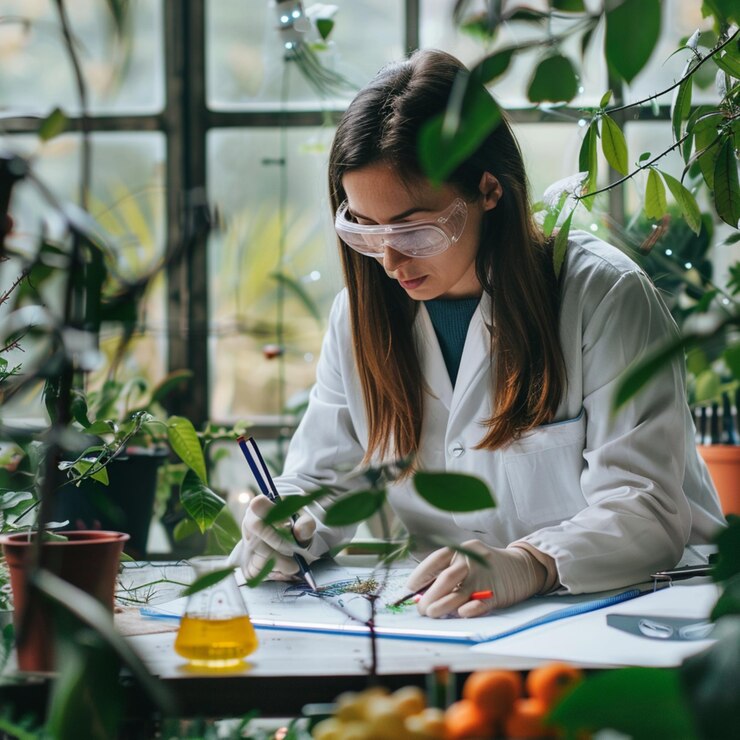 Científicos ambientales realizando investigaciones de campo y pruebas en el laboratorio