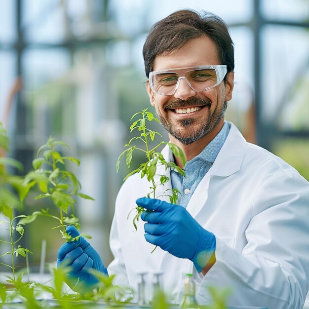 Científicos ambientales realizando investigaciones de campo y pruebas en el laboratorio