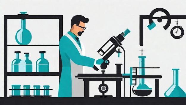 Cientista conduzindo técnicas de laboratório