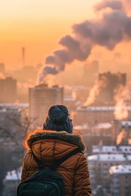 Foto cientistas ambientais estudam os poluentes atmosféricos avaliando os impactos das alterações climáticas na poluição atmosférica