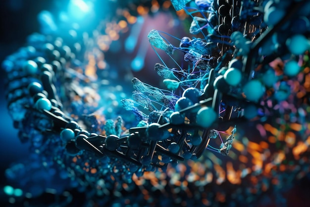 Cientistas trabalham com modelos moleculares e DNA para desvendar os segredos da biologia humana