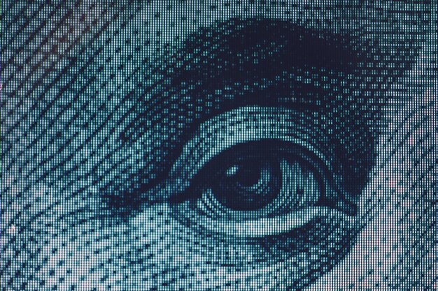 Cierra la cara de Franklins en un fondo de dinero en efectivo de cien dólares estadounidenses