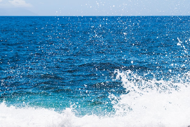 Foto cierre de agua cristalina con olas.