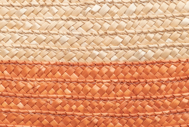 Foto cierre de la cesta de mimbre de textura para su uso como fondo. cesto tejido de textura.