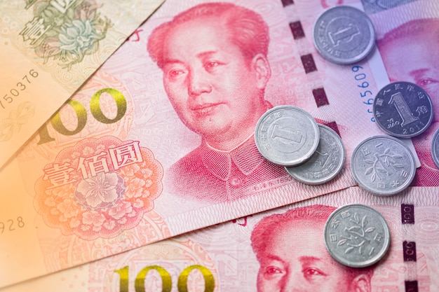 Ciérrese para arriba de Mao Tse tung del billete de banco de China Yuan.