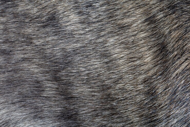Ciérrese encima de la piel gris del perro para el modelo y el fondo animales
