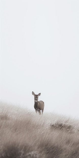 Ciervo solitario en el bosque