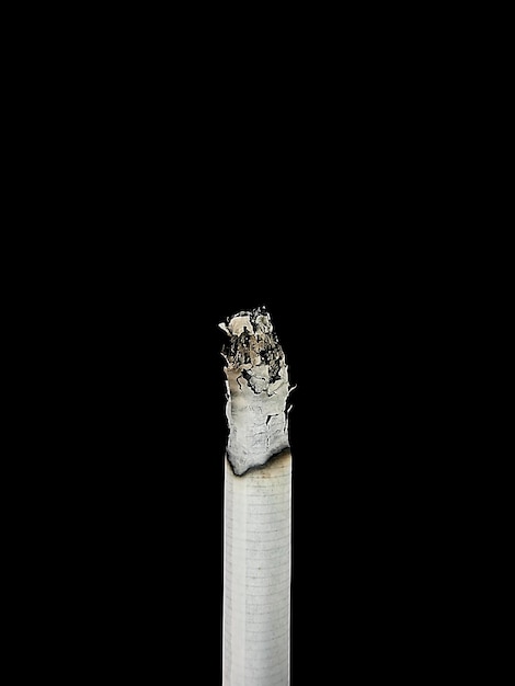 El cigarrillo aislado sobre un fondo blanco.
