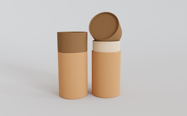 Cilindro de tubo de artesanato vazio para base de maquete ecológica