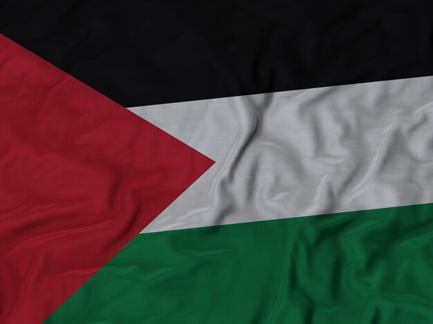 Cima, de, babado, bandeira palestina