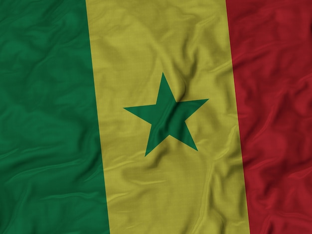 Cima, de, babado, senegal, bandeira