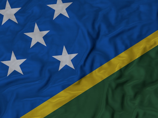 Foto cima, de, babados, bandeira solomon island